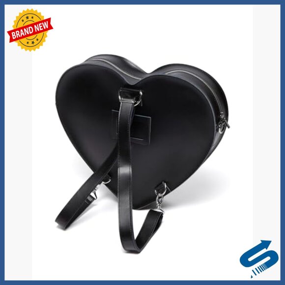 Leather Heart Shaped Backpack with Adjustable Straps, 20L Capacity main image 7